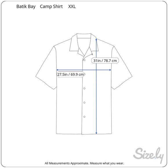 Batik Bay Men Hawaiian camp shirt p2p 27" 2XL aloha luau tropical cotton green - Picture 2 of 9